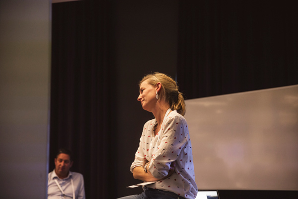 Speaker reflecting during a session at Temedica’s “The Future of Health Insights” 2024 event, highlighting thought leadership and candid dialogue in healthcare innovation